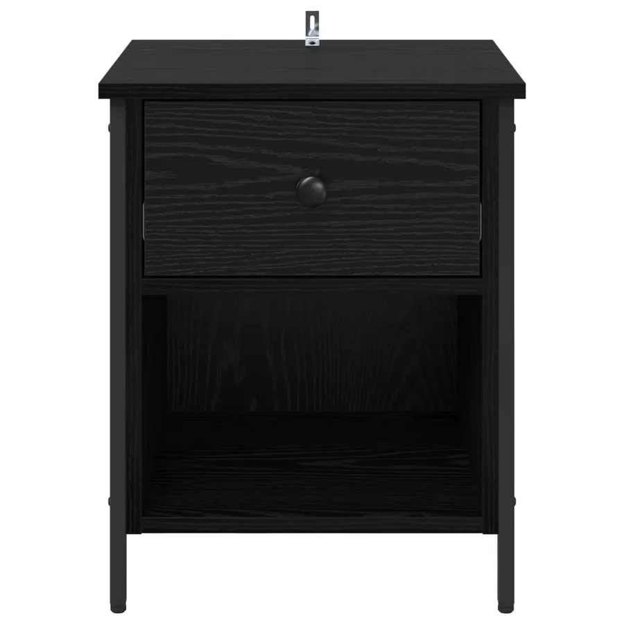 Cabinet de chevet Chêne noir 40 x 42 x 50 cm Bois d'ingénierie - 6