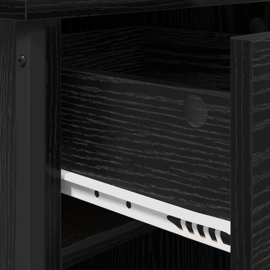 Cabinet de chevet Chêne noir 40 x 42 x 50 cm Bois d'ingénierie - 9