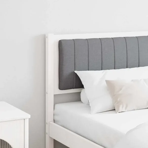 Tête de lit capitonnée avec tête de lit Blanc 180 cm Pin massif