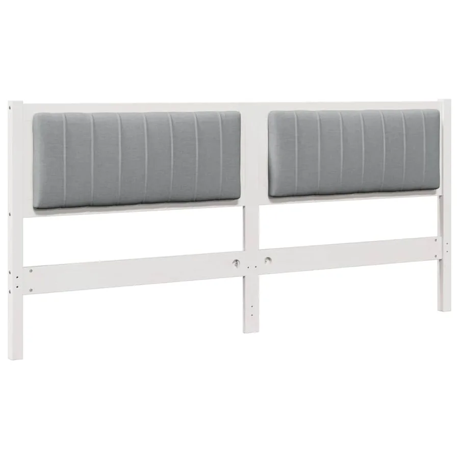 Tête de lit capitonnée avec tête de lit Blanc 180 cm Pin massif - 2