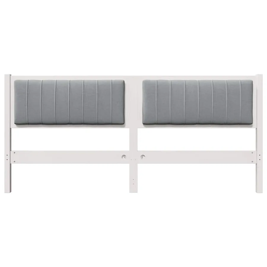 Tête de lit capitonnée avec tête de lit Blanc 180 cm Pin massif - 4