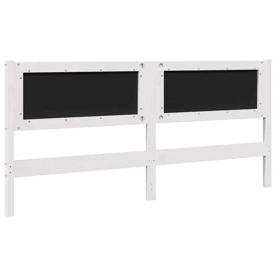 Tête de lit capitonnée avec tête de lit Blanc 180 cm Pin massif - 6
