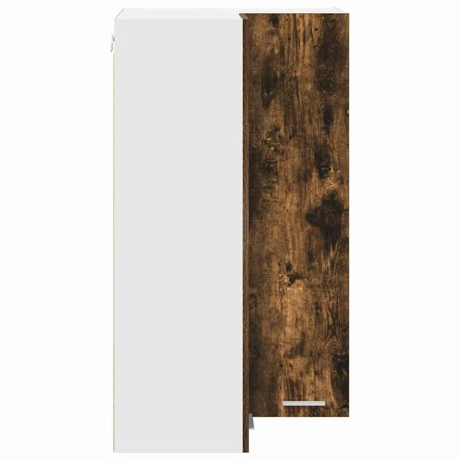 Armoire suspendue Chêne fumé et Blanc 57 x 57 x 100 cm - 7