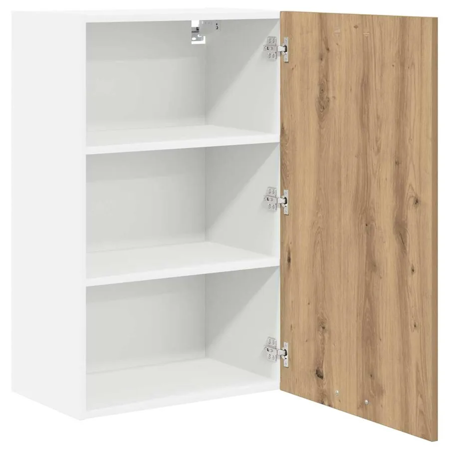 Armoire suspendue Chêne Artisan et Blanc 50 x 31 x 80 cm - 5