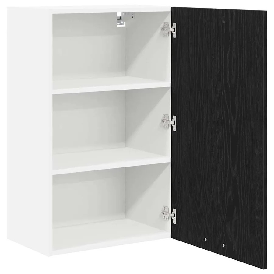 Armoire suspendue Chêne noir et Blanc 50 x 31 x 80 cm - 5