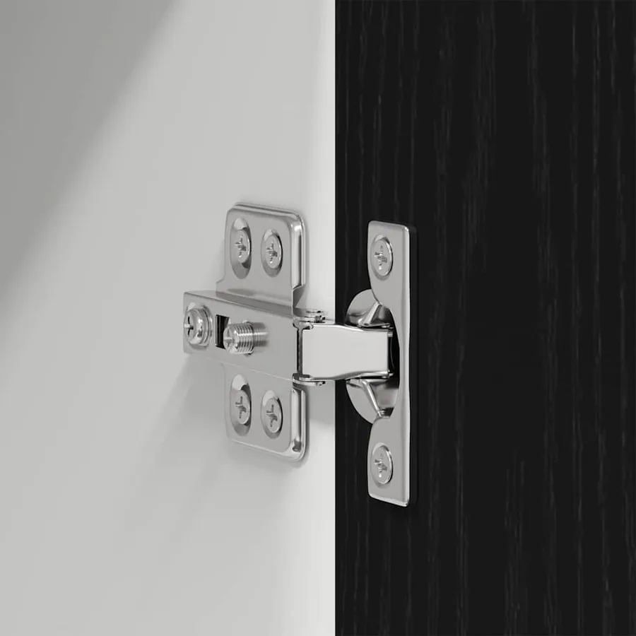 Armoire suspendue Chêne noir et Blanc 50 x 31 x 80 cm - 9