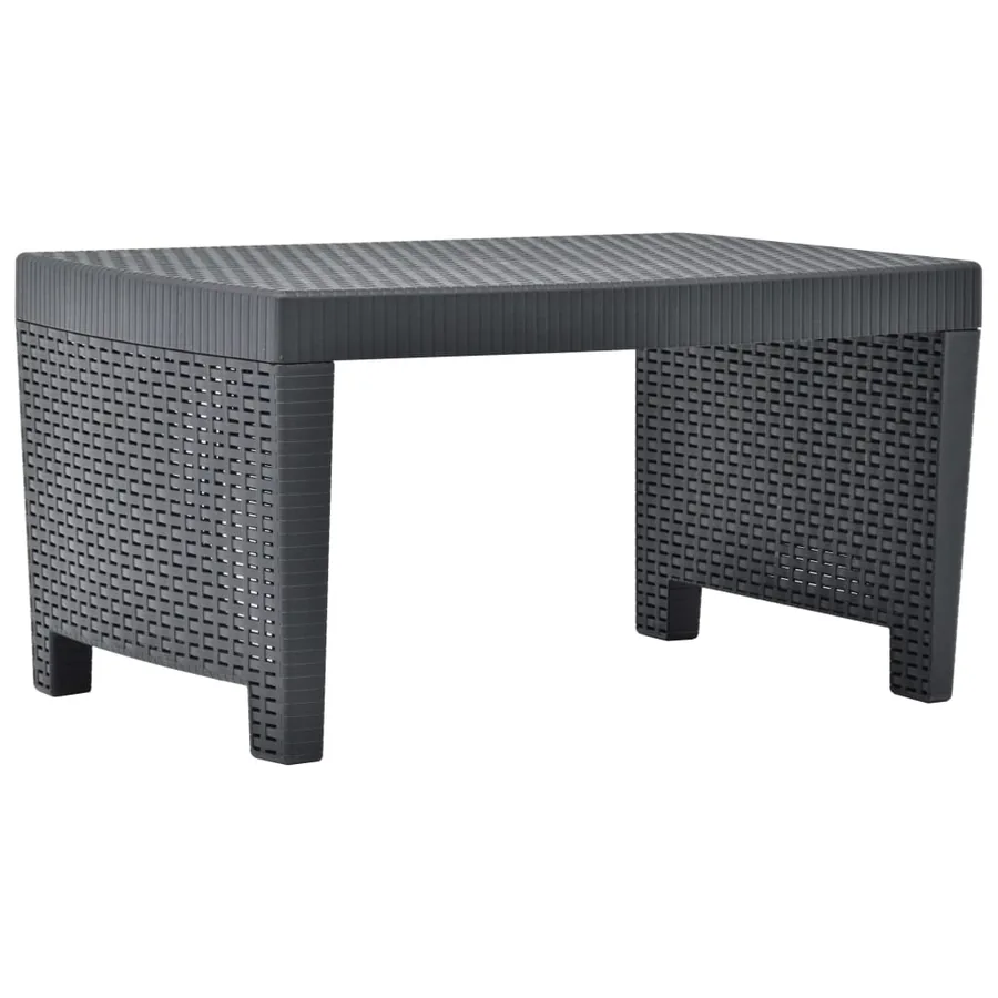 Salon de jardin 3 pcs Plastique Anthracite - 3