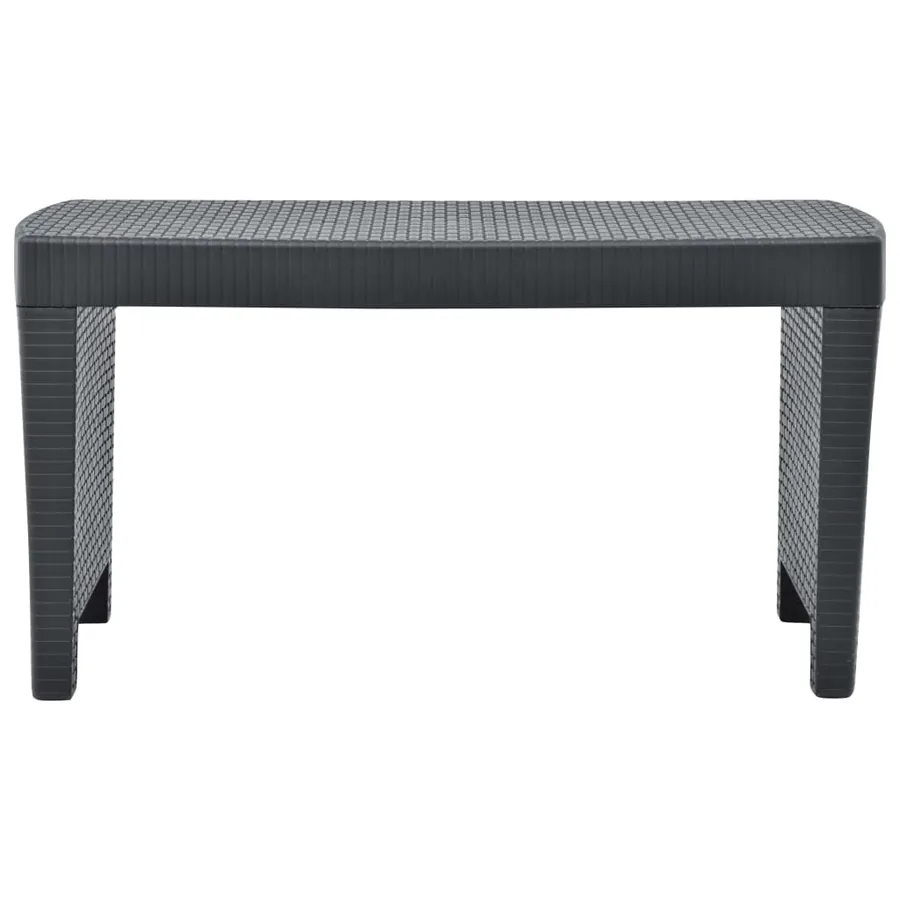 Salon de jardin 3 pcs Plastique Anthracite - 4