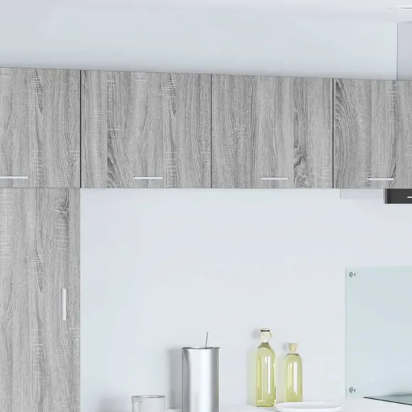 Armoire suspendue Gris Sonoma et Blanc 50 x 31 x 40 cm