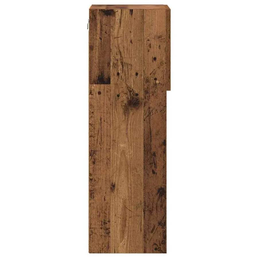 Meubles TV muraux avec LED 2 pcs Bois ancien 30,5 x 30 x 90 cm - 9