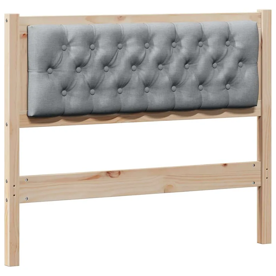 Tête de lit Marron et gris clair 100 cm Bois massif en pin - 2