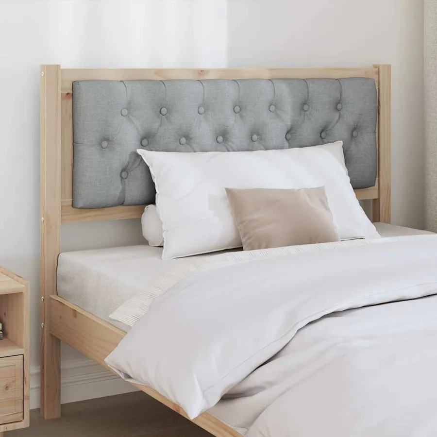 Tête de lit Marron et gris clair 100 cm Bois massif en pin - 3