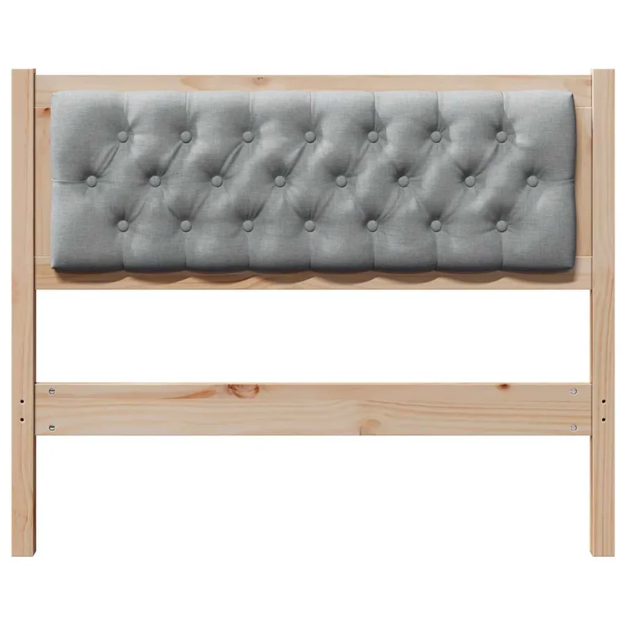 Tête de lit Marron et gris clair 100 cm Bois massif en pin - 4