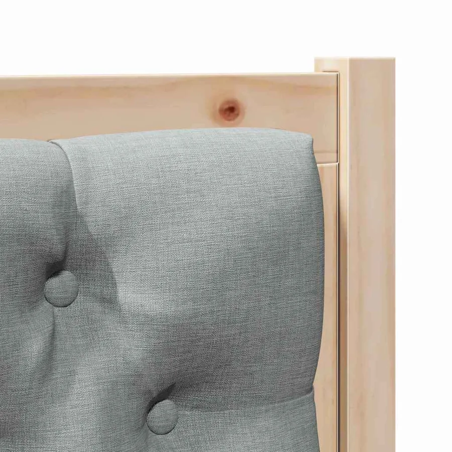 Tête de lit Marron et gris clair 100 cm Bois massif en pin - 7