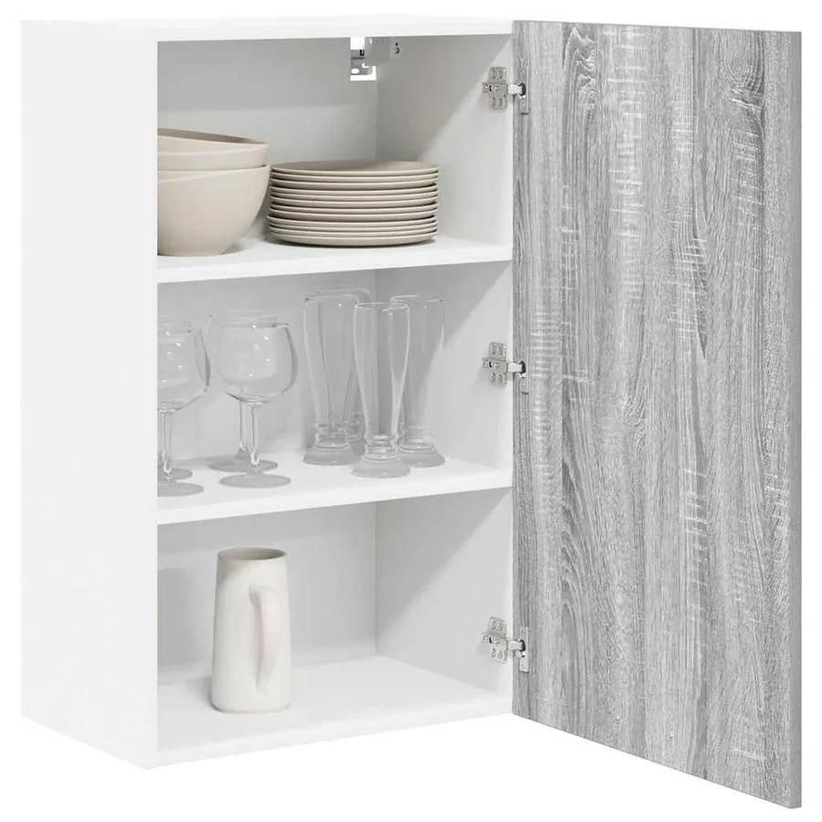 Armoire suspendue Gris Sonoma et Blanc 50 x 31 x 80 cm - 3