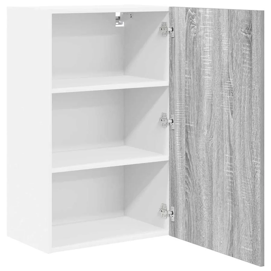 Armoire suspendue Gris Sonoma et Blanc 50 x 31 x 80 cm - 5