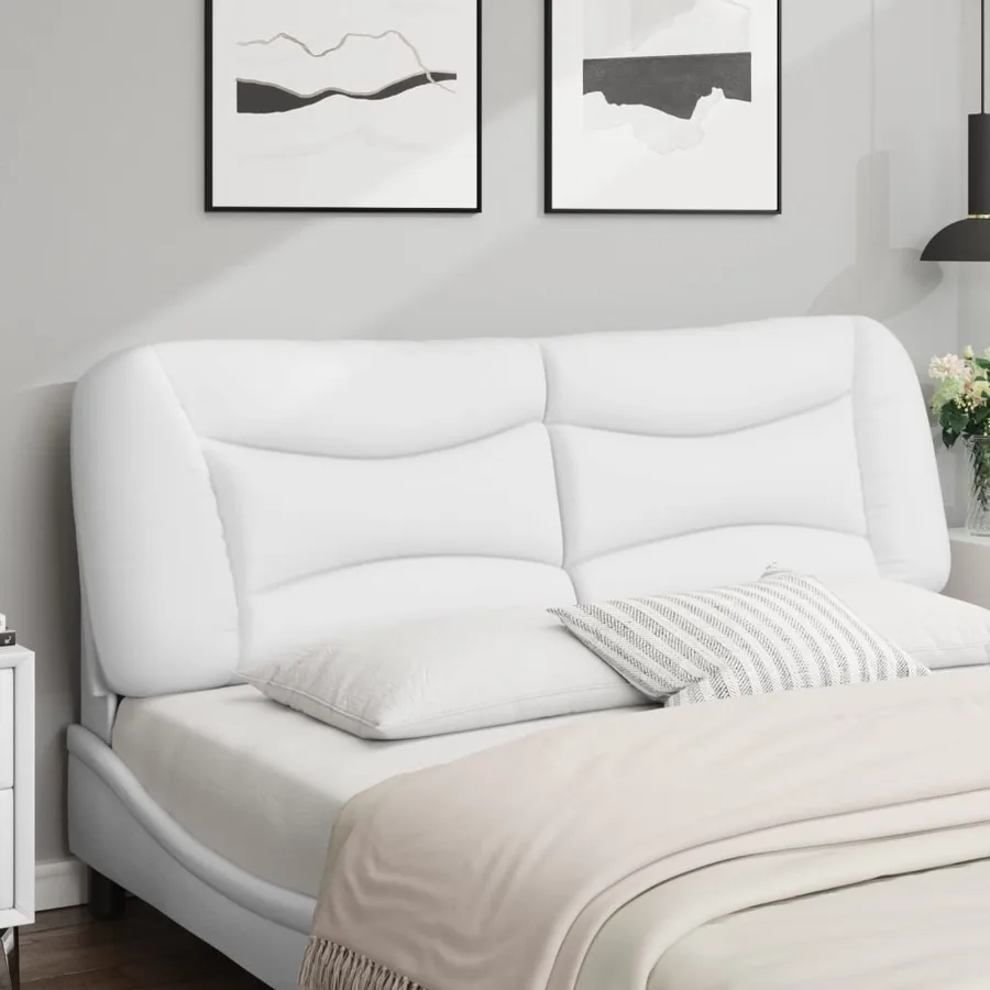 Coussin de tête de lit Hvar blanc 152 cm similicuir - 3