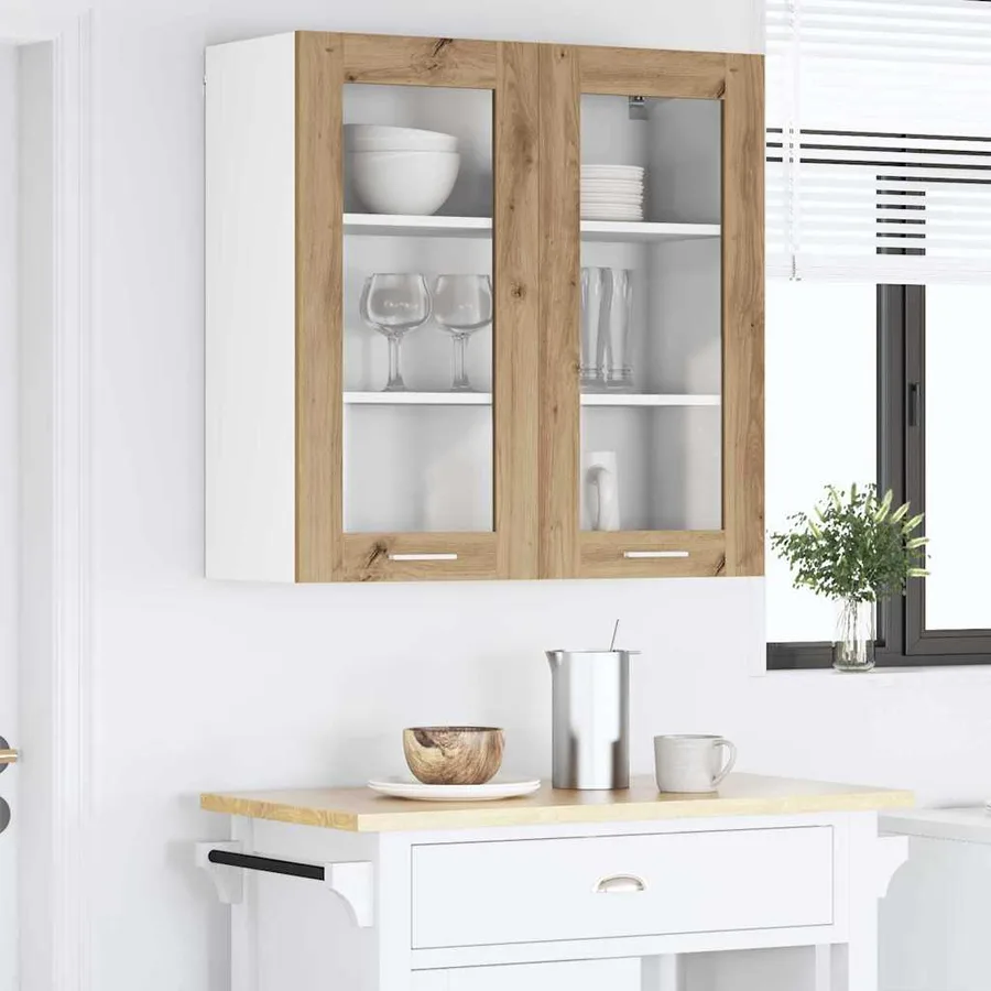 Armoire suspendue Chêne artisanal 80 x 31 x 80 cm - 4
