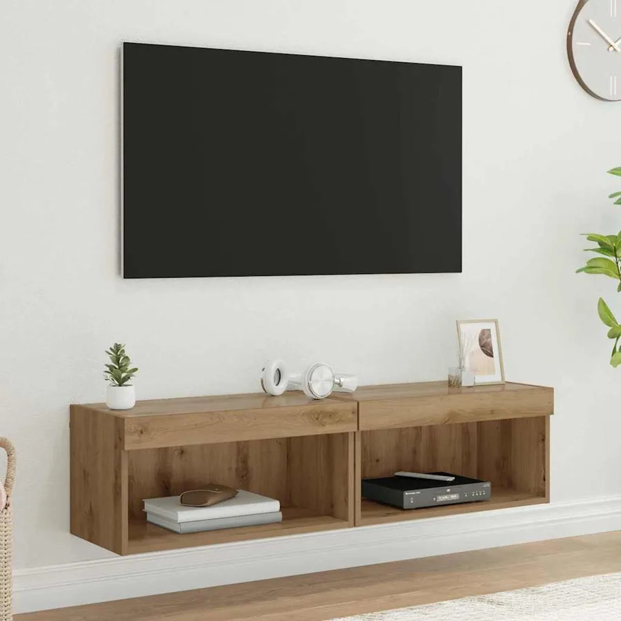 Ensemble meuble TV 2 pcs Chêne artisanal Bois d'ingénierie