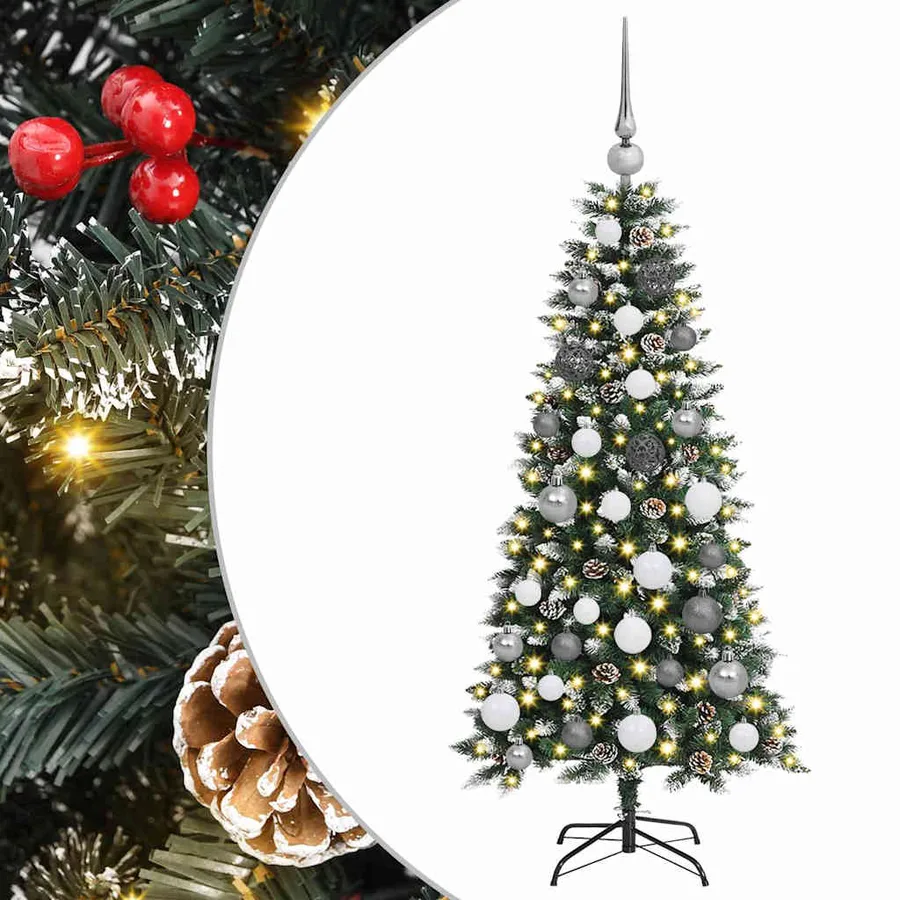 Sapin de Noël artificiel Vert 120 cm PVC, plastique et acier - 2
