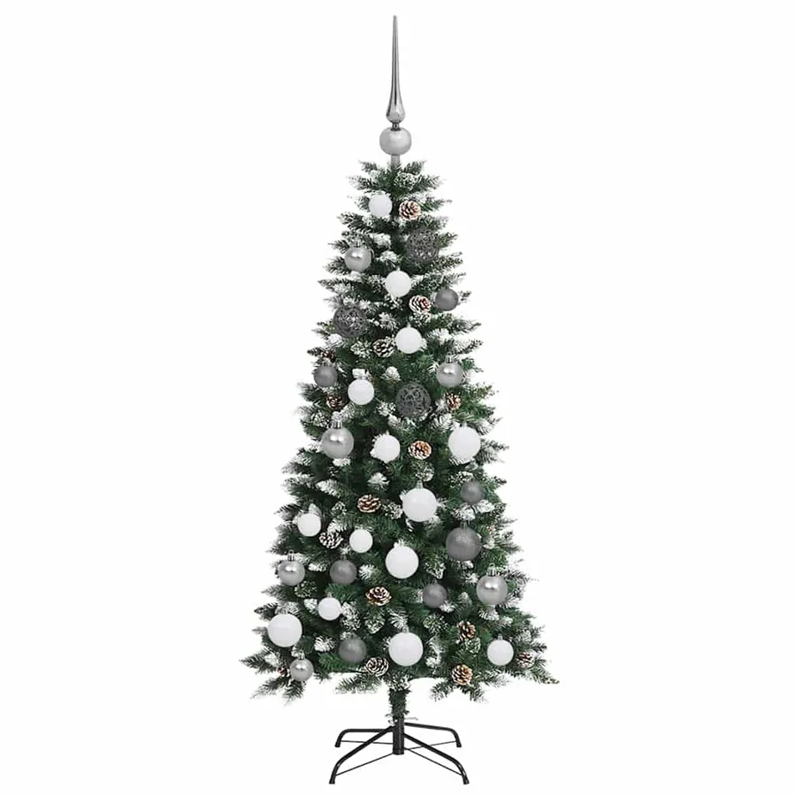 Sapin de Noël artificiel Vert 120 cm PVC, plastique et acier - 5