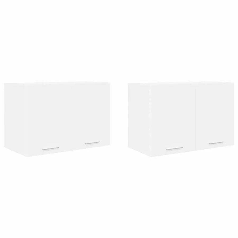Armoire suspendue 2 pcs Blanc 60 x 31 x 40 cm Bois d'ingénierie - 2