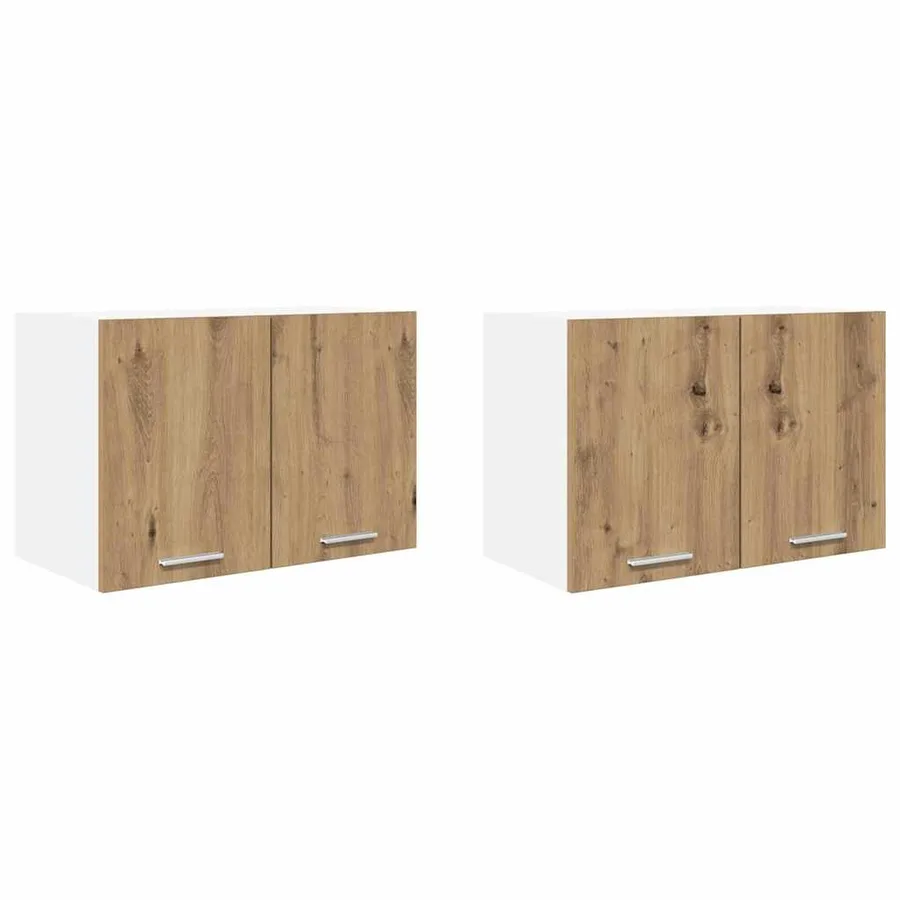 Armoire suspendue 2 pcs Chêne Artisan et Blanc 60 x 31 x 40 cm - 2
