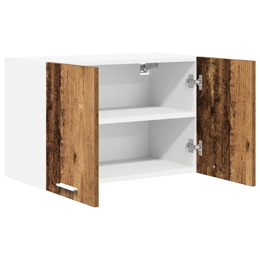 Armoire suspendue 2 pcs Bois ancien et Blanc 60 x 31 x 40 cm - 6