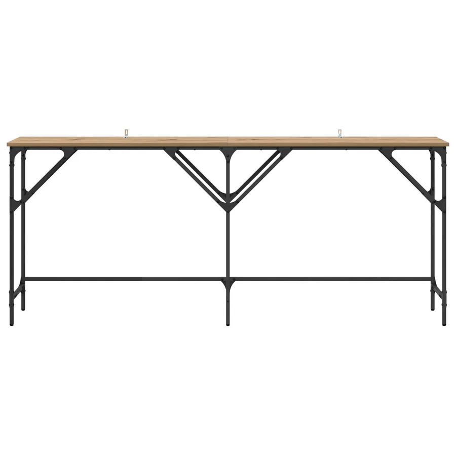 Table console Chêne artisanal 180 x 30 x 75 cm - 5