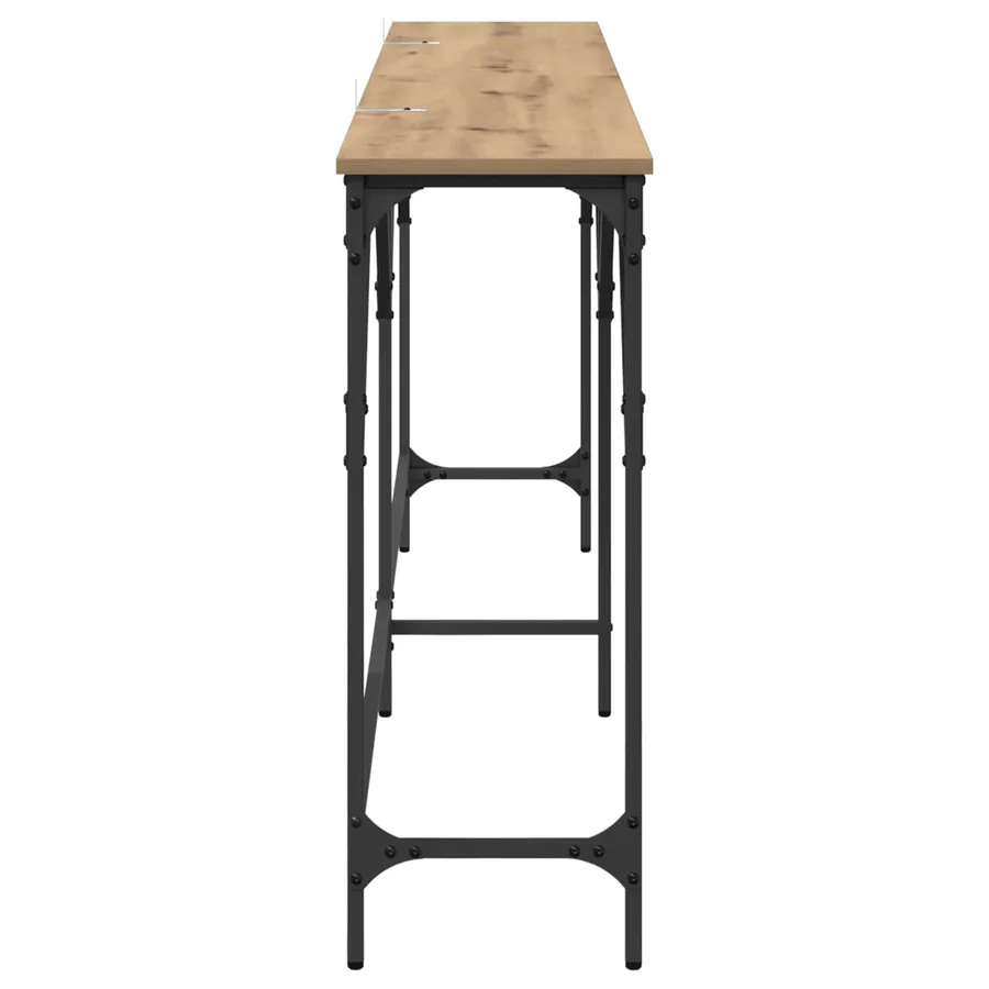 Table console Chêne artisanal 180 x 30 x 75 cm - 6