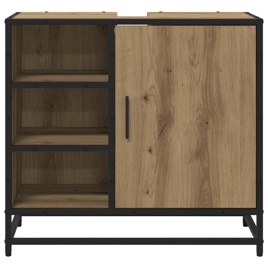 Cabinet de salle de bain Chêne artisanal 65 x 33 x 60 cm - 6