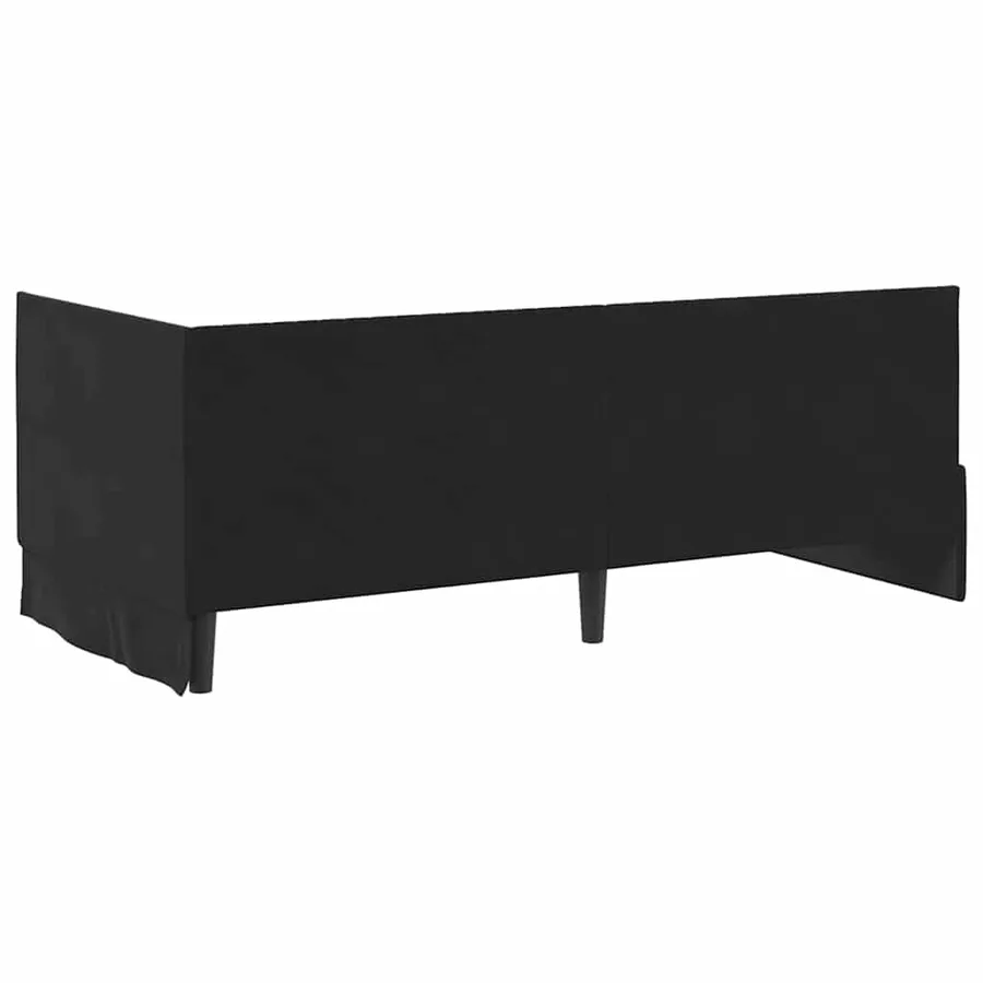 Cadre de lit d'angle avec matelas 2 pcs Noir Velours - 9