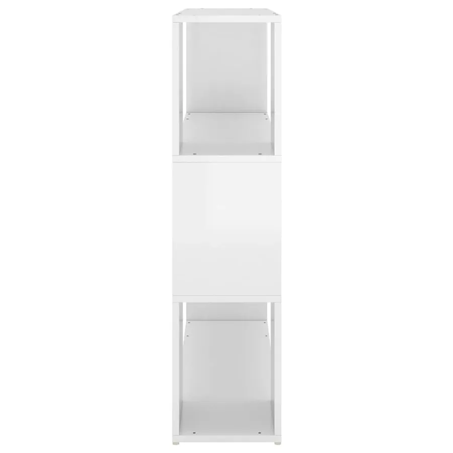 Bibliothèque/Séparateur de pièce Blanc brillant 100x24x94 cm - 6