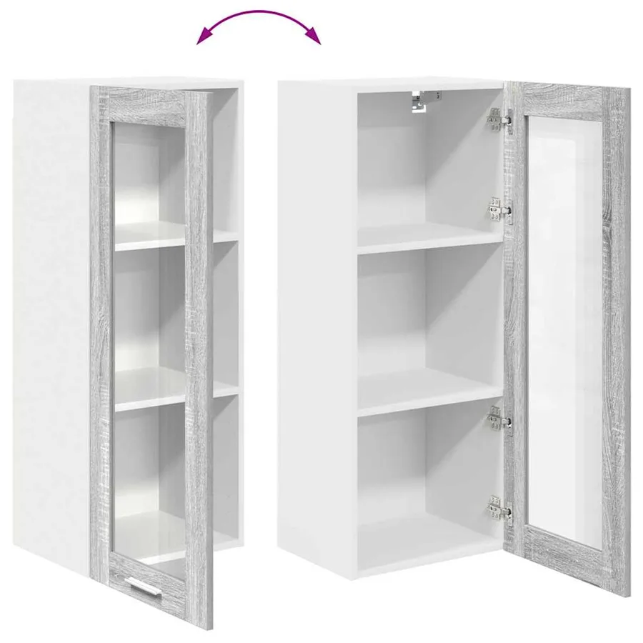 Armoire suspendue avec stockage Gris Sonoma 40 x 31 x 100 cm - 11