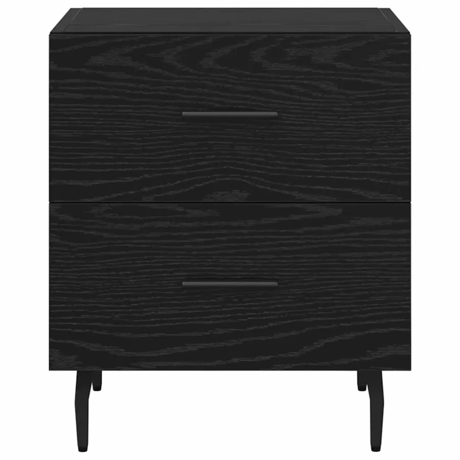 Cabinet de chevet avec tiroir Chêne noir 40 x 35 x 47,5 cm - 6