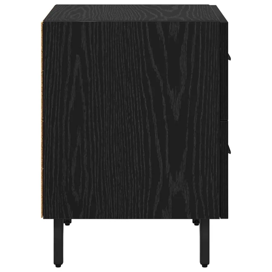 Cabinet de chevet avec tiroir Chêne noir 40 x 35 x 47,5 cm - 7