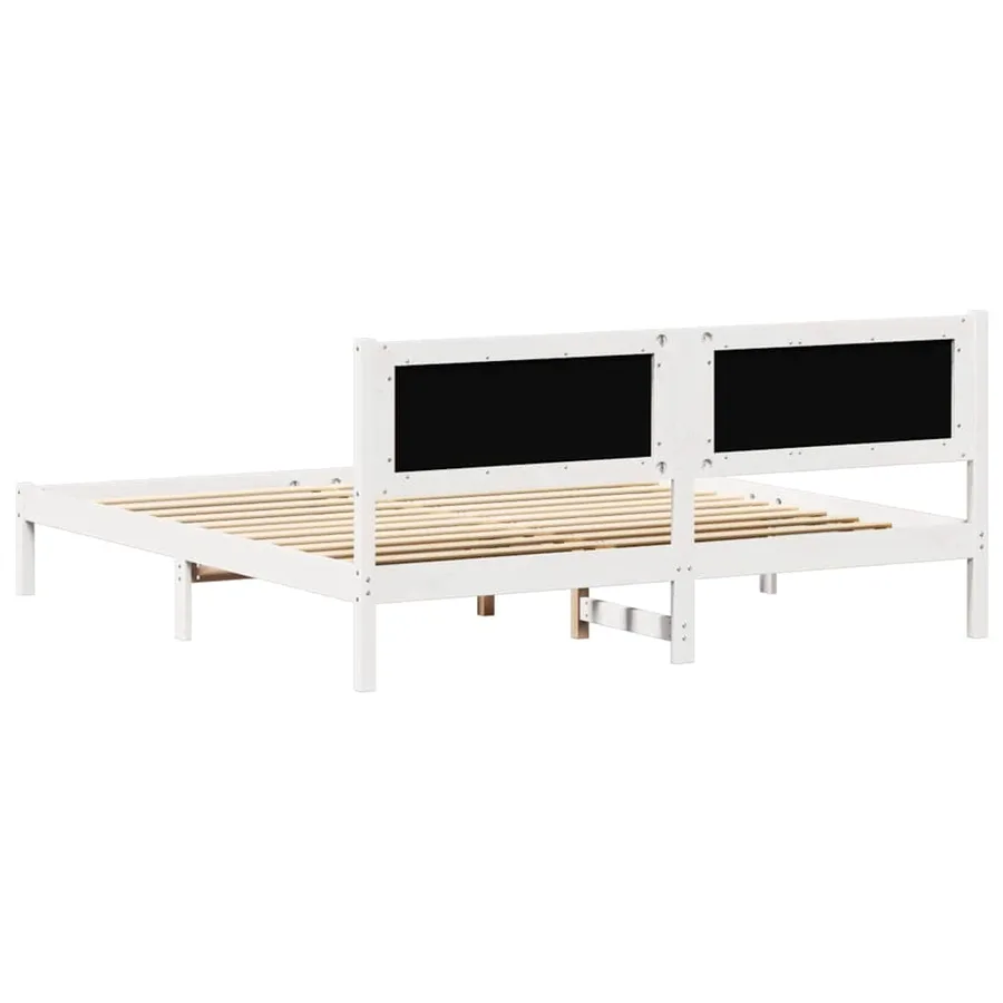 Cadre de lit Gris clair 160 x 200 cm Pin massif - 7