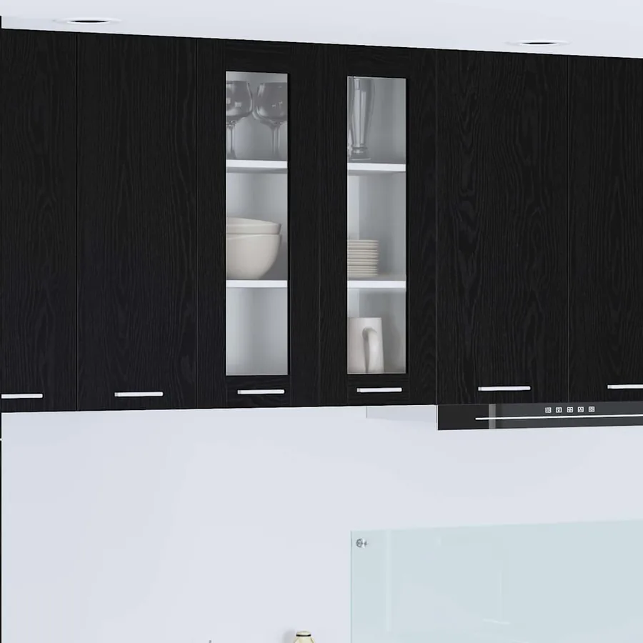 Armoire suspendue Chêne noir 60 x 31 x 80 cm Bois d'ingénierie
