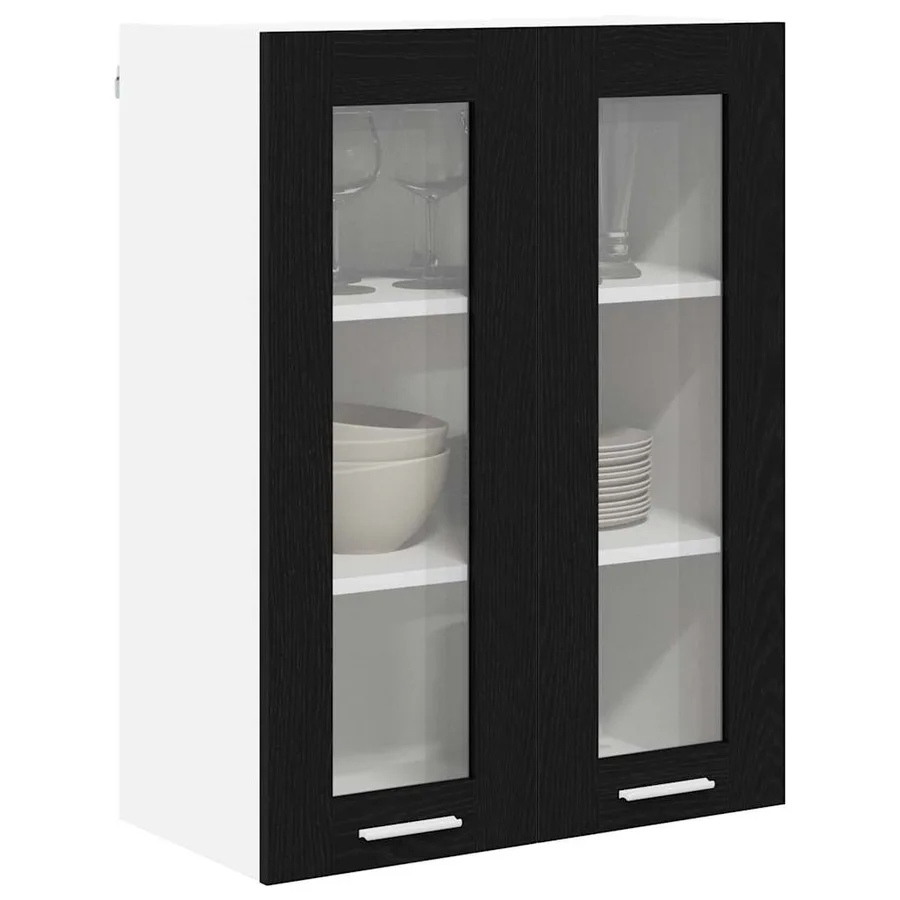 Armoire suspendue Chêne noir 60 x 31 x 80 cm Bois d'ingénierie - 3