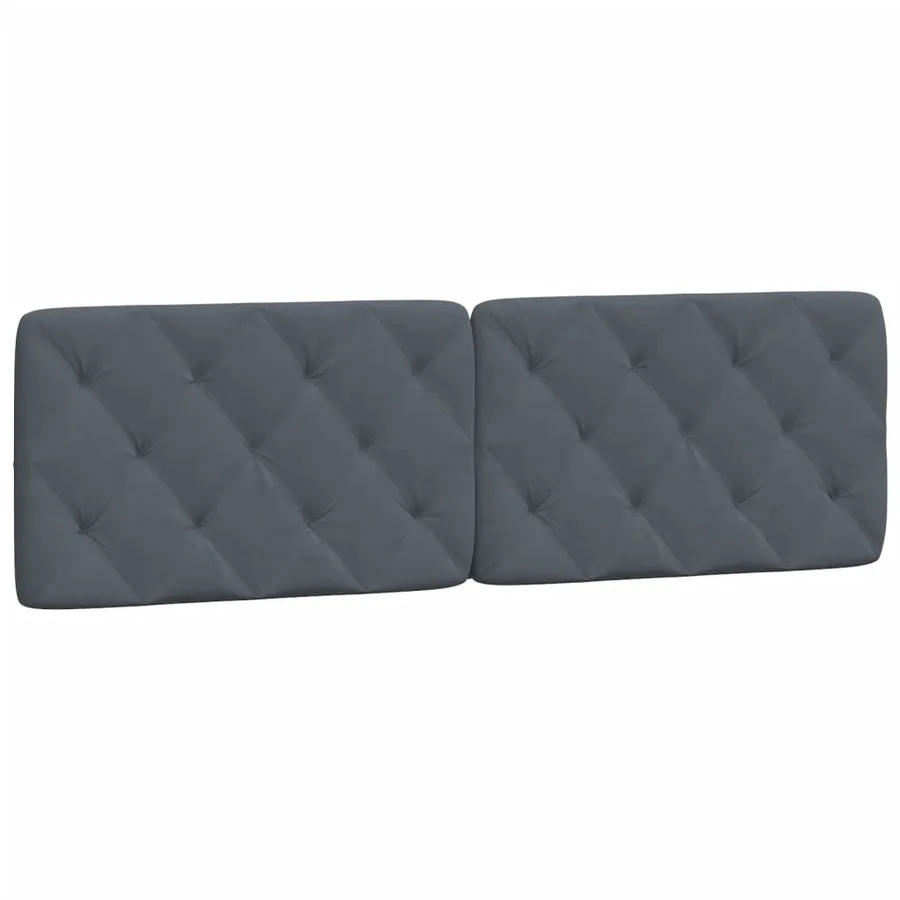 Coussin de tête de lit gris foncé 152 cm velours - 2