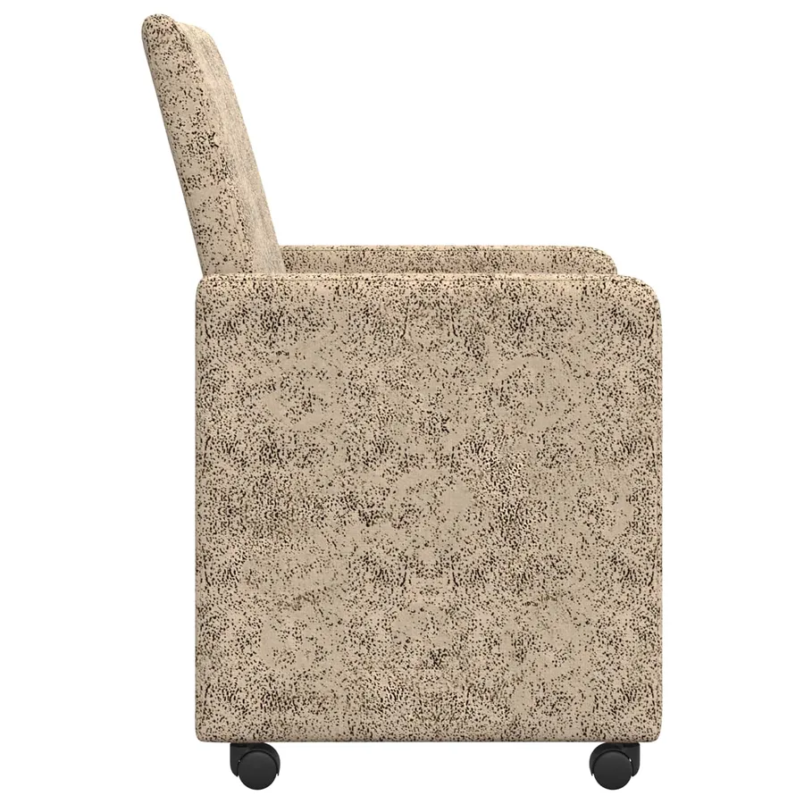 Chaises de Salle à Manger avec Roues 2 pcs Gris clair - 5