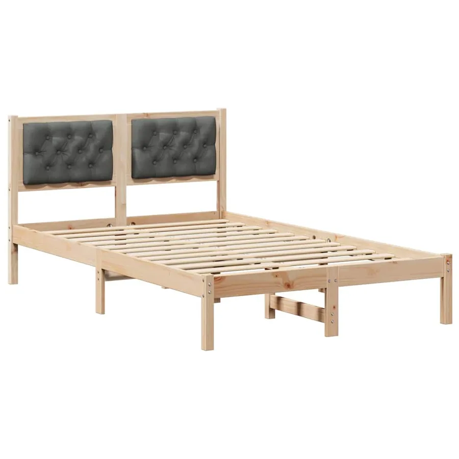 Cadre de lit Gris foncé 120 x 200 cm Pin massif - 2