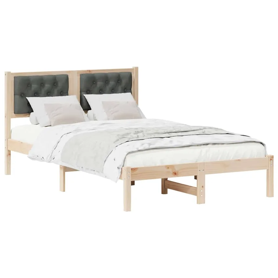 Cadre de lit Gris foncé 120 x 200 cm Pin massif - 3