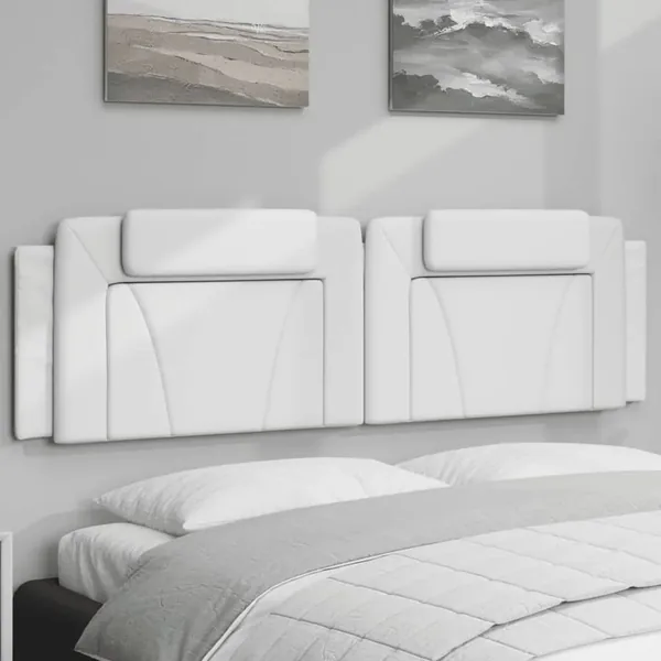 Coussin de tête de lit Viana blanc 183 cm similicuir