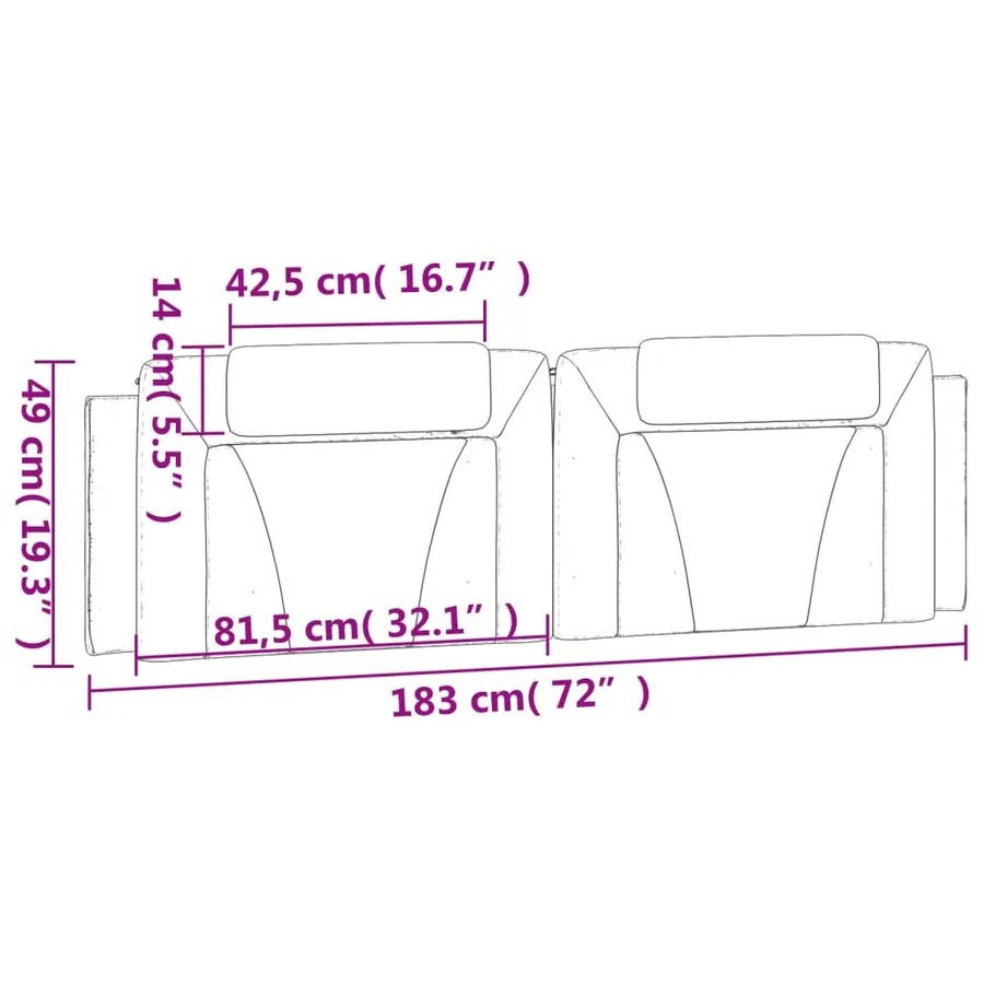 Coussin de tête de lit Viana blanc 183 cm similicuir - 10