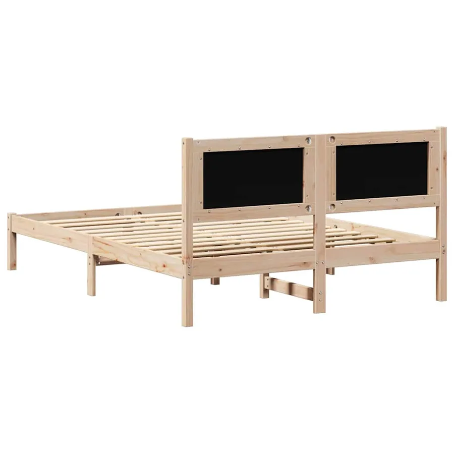 Cadre de lit Gris clair 140 x 200 cm Pin massif - 7