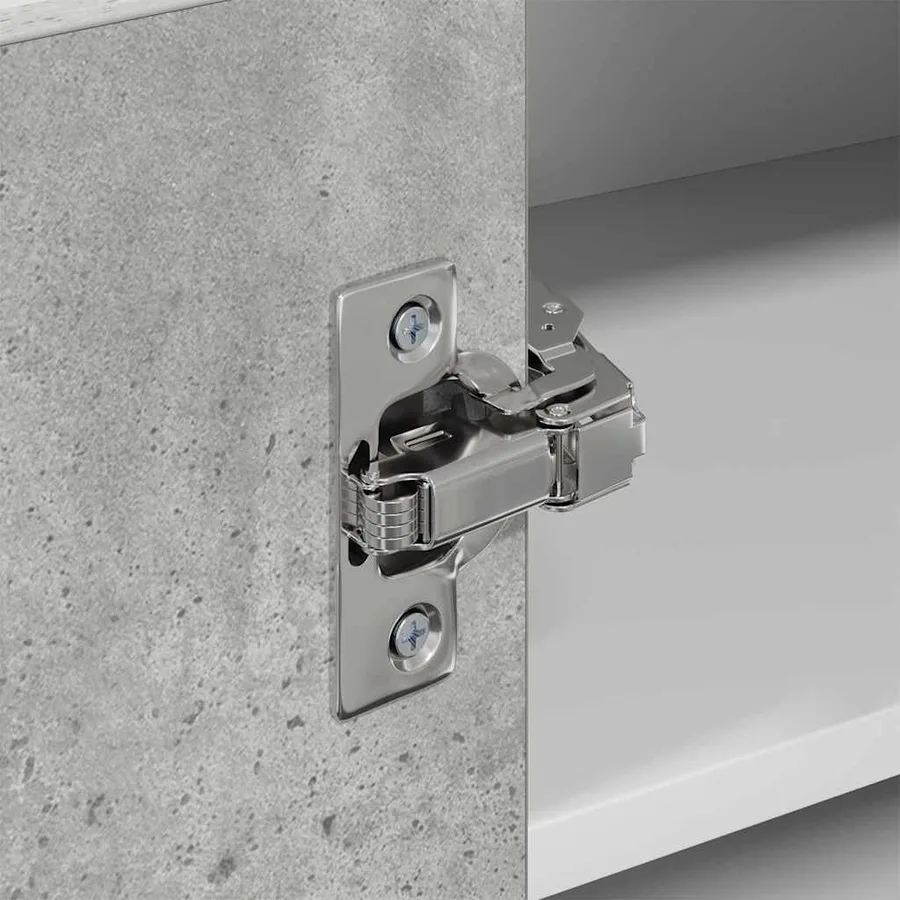 Armoire suspendue Gris béton et Blanc 57 x 57 x 40 cm - 9