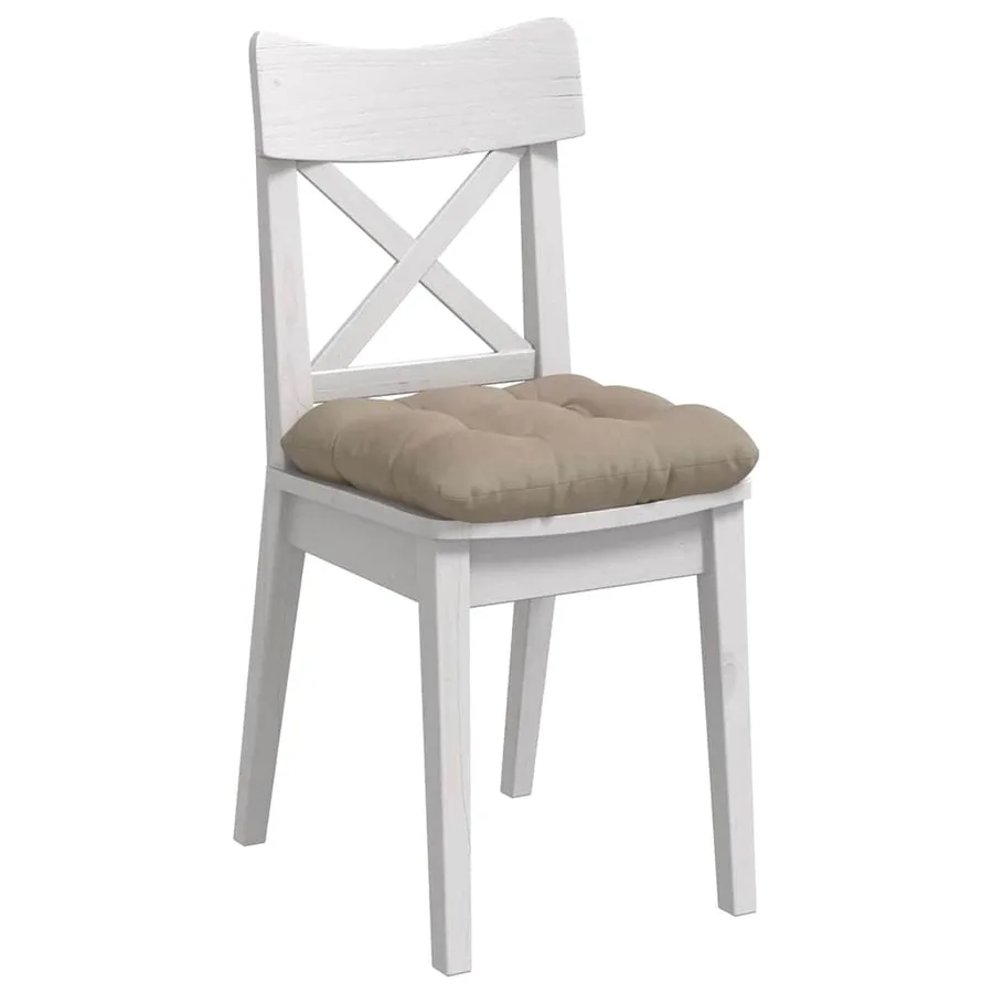 Coussins de siège 4 pcs Taupe 40 x 40 cm Tissu en microfibre - 3