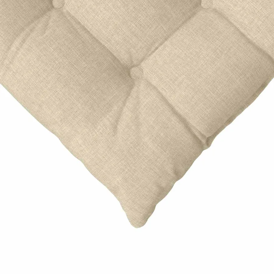 Coussins de siège 4 pcs Crème 40 x 40 x 6 cm tissu - 9
