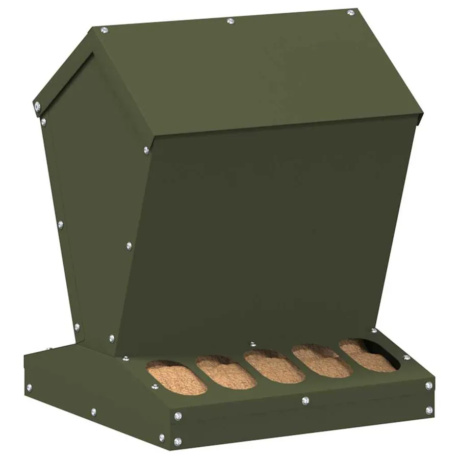 Mangeoire pour poules Vert olive 30 x 30 x 39 cm - 3